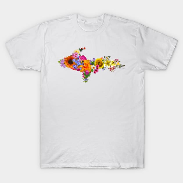 Upper Peninsula Floral T-Shirt by Jarrodjvandenberg